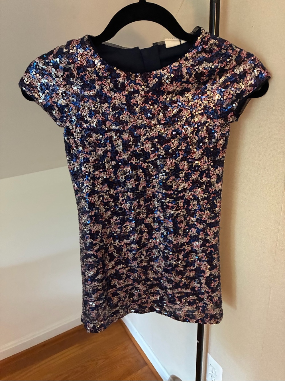 GAP Kids Dress with Navy, Pink & Silver Sequins - size 6-7